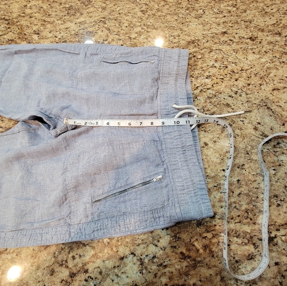 Athleta Cabo Linen Jogger Chambray Blue Size 8 - Picture 9 of 10